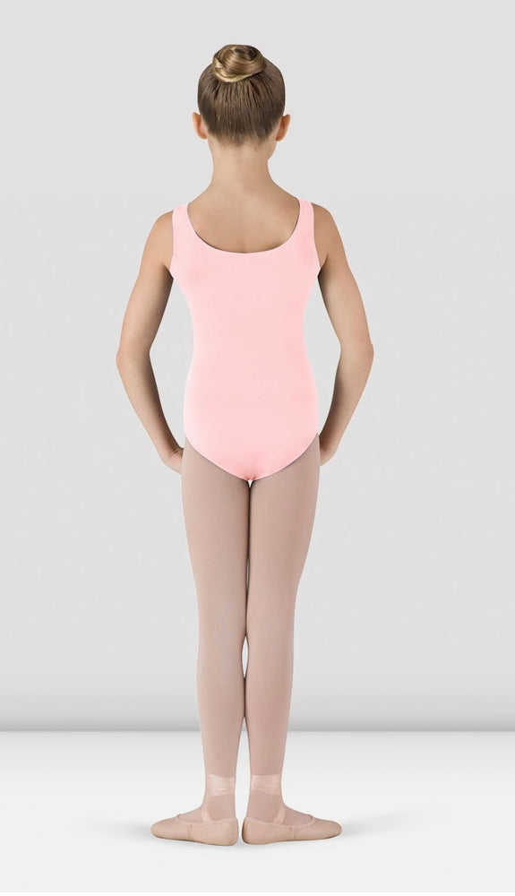 
            
                Load image into Gallery viewer, CL5405 Girls Light Pink Wide Strap Round Neck Tank Leotard -  Size
            
        