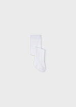 White Infant Knit Tights  - Select Size