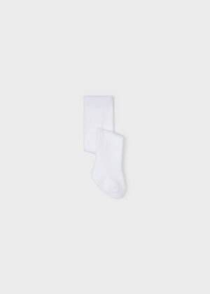 White Infant Knit Tights  - Select Size