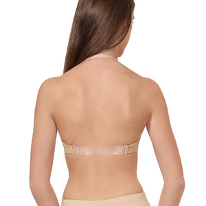 Beige Womens Seamless Padded Wide Band Bra - Select Size