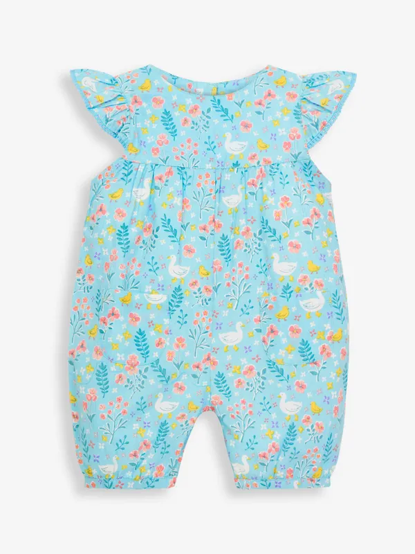 Duck Floral Blue Infant Sunsuit - Select Size
