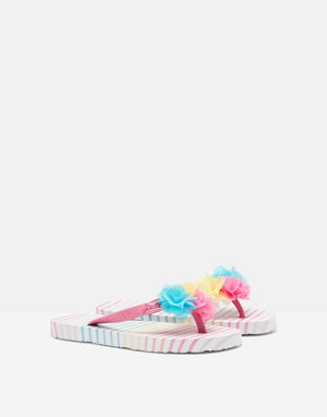 Multi Stripe Junior Girl’s Flip Flop - Select Size