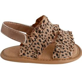 Lillian Cheetah Double Ruffle Sandals - Select Size