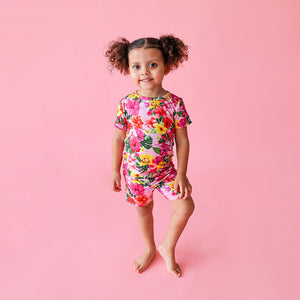 Malana Short Sleeve Short Length Pajama Set- Posh Peanut - Select Size