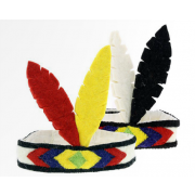 Felted Wool Feather Headdress - Choose Red & Yellow Or Black & White