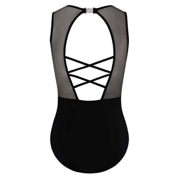 
            
                Load image into Gallery viewer, Abby Girls Black Mesh Leotard - Select Size
            
        