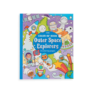 Outer Space Explorers Color-in’ Book