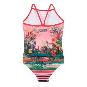 Noruk Pink Jungle & Stripe One-Piece Swimsuit  - Select Size