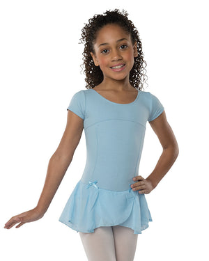
            
                Load image into Gallery viewer, Daphne Girls Light Blue Cap Sleeve Leo Dress With XX Back  - Select Size
            
        
