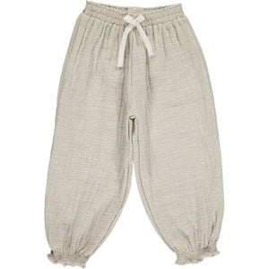 Isabella Oatmeal Gauze Ladies Pants  - Select Size