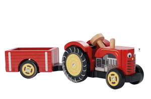 Red Wooden Tractor