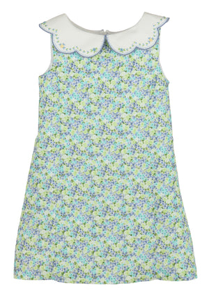 Blue Vintage Smock Dress - Select Size