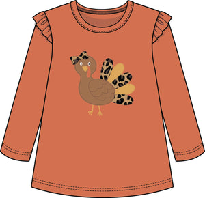 Turkey Applique Tunic with Leopard Leggings - Select Size