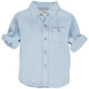 Merchant Pale Blue Cotton Boys Long Sleeve Shirt - Select Size