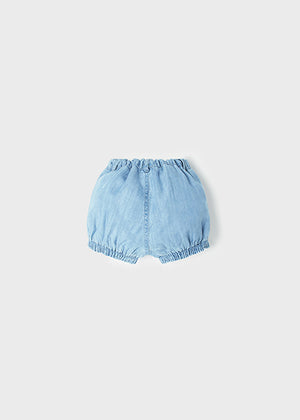 Denim Gathered Girls Shorts - Select Size