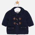 Navy Boys Woven Knit Jacket - Select Size