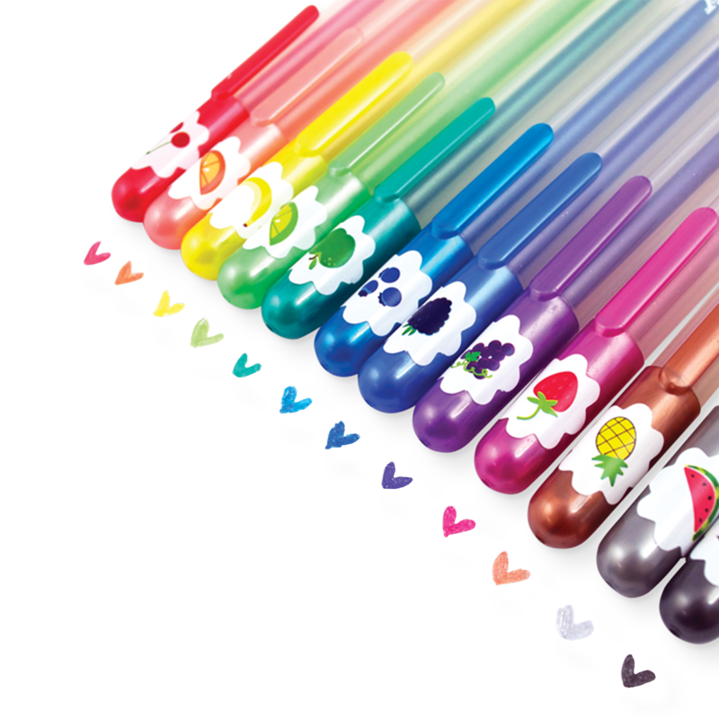 
            
                Load image into Gallery viewer, Yummy Yummy Scented Colored Glitter Gel Pens 2.0 -  Set of 12
            
        