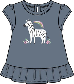 
            
                Load image into Gallery viewer, Rainbow Zebra Peplum Tunic With Daisy Print Capri - Select Size
            
        