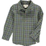 Atwood Green, Navy & Blue Plaid Long Sleeve Woven Collared Shirt - Select Size