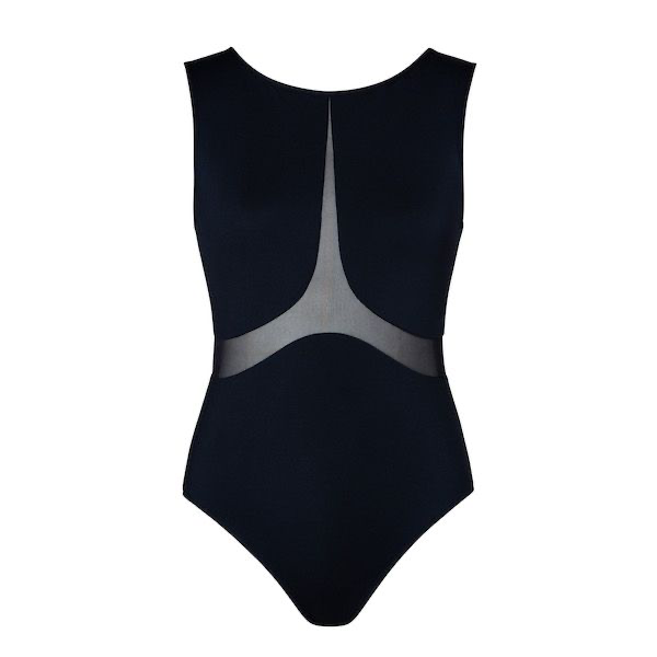 
            
                Load image into Gallery viewer, Misha Black Tech Mesh Ladies High Neck Tank Leotard - Select Size
            
        