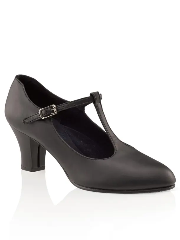 750 Black - Women’s Jr Footlight T-Strap Character Shoe - Select Size