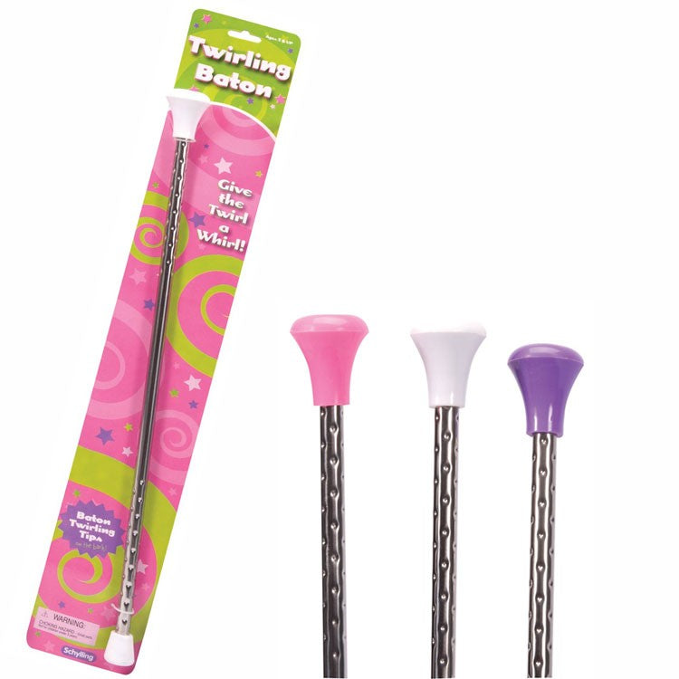 Metal Twirling Baton- Choose Pink, Purple Or White