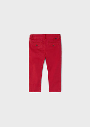 Red Long Chino Baby Boy’s Pants - Select Size