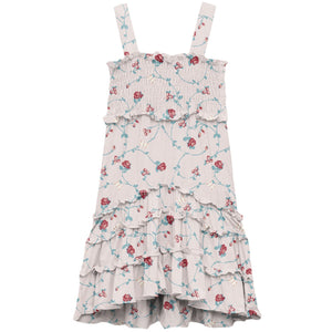 Macaroon Floral Vines Print Sundress Dress - Select Size
