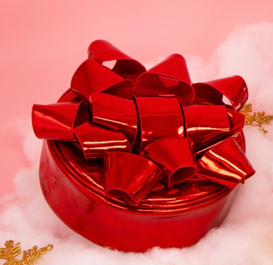 Glitzy Gift Ribbon Red Handbag