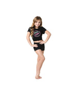 Dance Vibes Girls Cap Sleeve Tie Back Top - Select Size