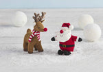 Christmas Knit Rattles - Choose Reindeer Or Santa