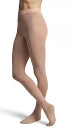 T0981L Bloch Tan Ladies Footed Tights - Select Size