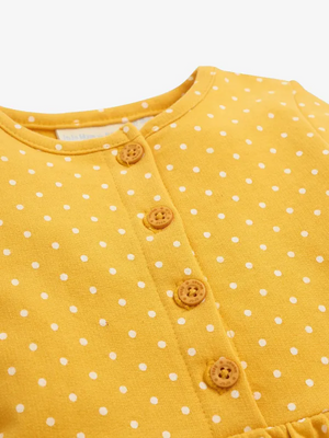 
            
                Load image into Gallery viewer, Mustard Spot Long Sleeve Sweat Dress- Select Size
            
        