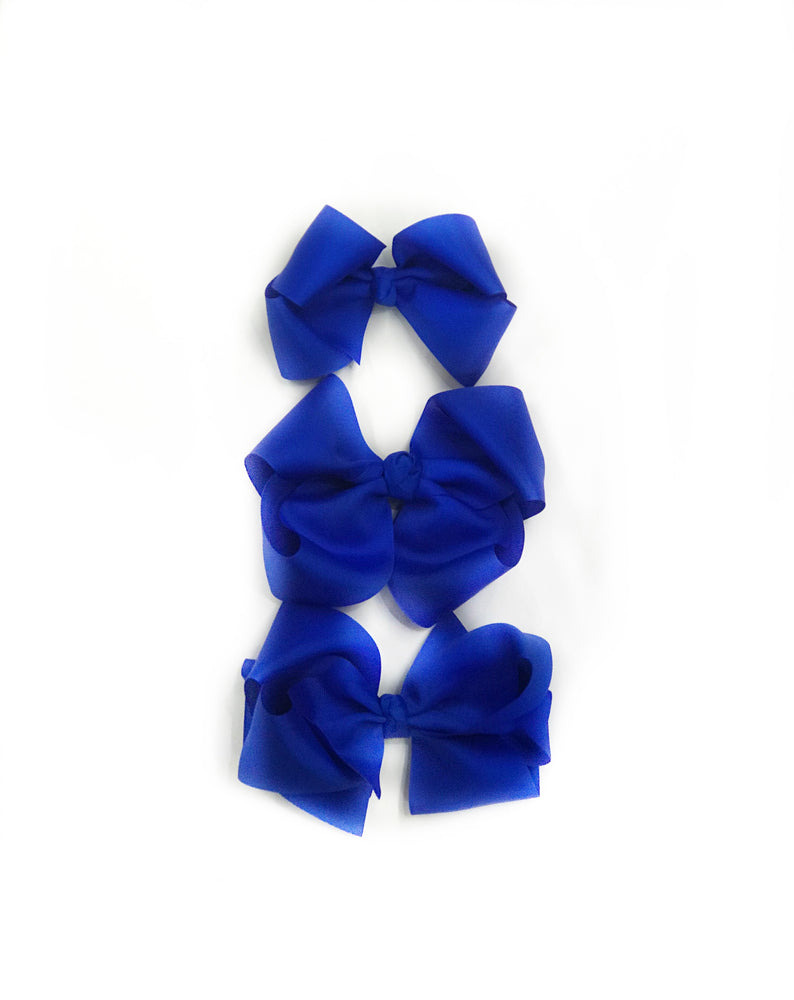 Royal Blue Hair Bow - Choose Size (3”-8”)