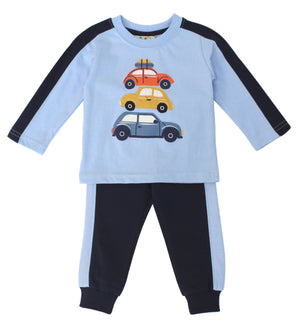 
            
                Load image into Gallery viewer, Car Pile Up Set With Navy Terry Pants With Inserts- Select Size
            
        