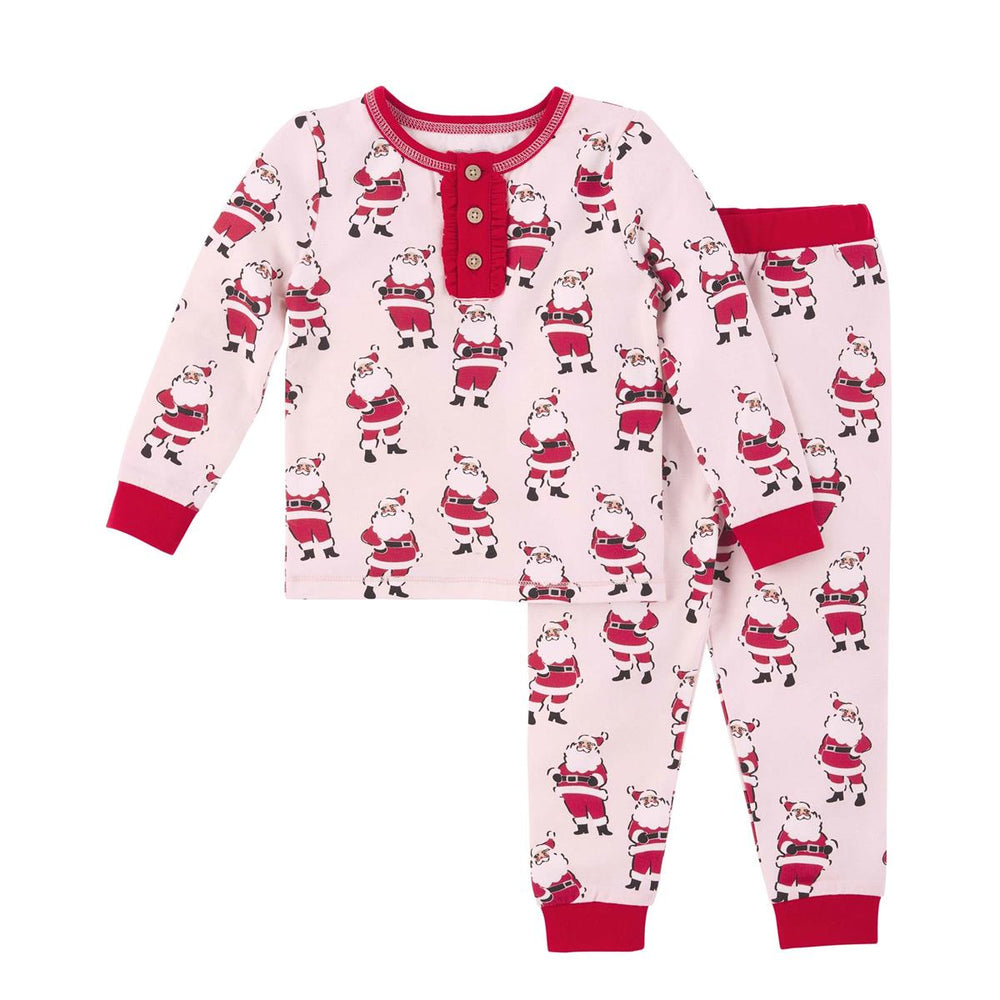 Pink Vintage Santa Pajama Set - Select Size