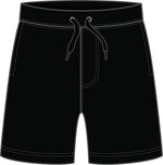 Black Pull-On Terry Shorts -Select Size