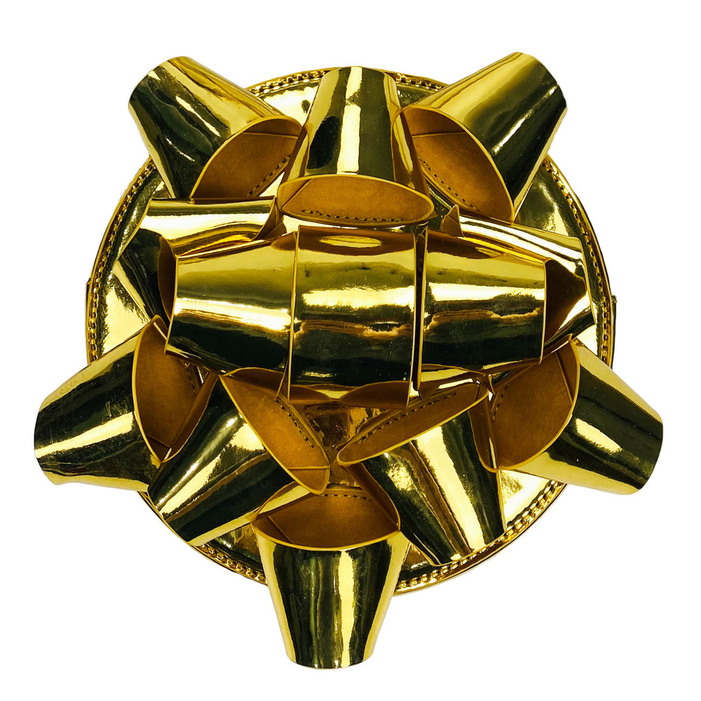 Glitzy Gift Ribbon Gold Handbag