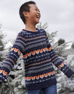 Frederick Fox Fair Isle Knit Sweater  - Select Size