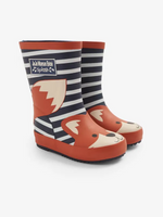 Navy & Ecru Stripe Fox Wellies - Select Size