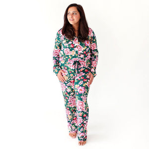 Arsine Women's Long Sleeve & Relaxed Long Pajama Pants - Posh Peanut - Select Size