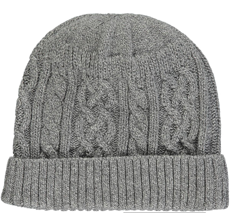 Arcadia Grey Cotton Beanie Hat - Select Size