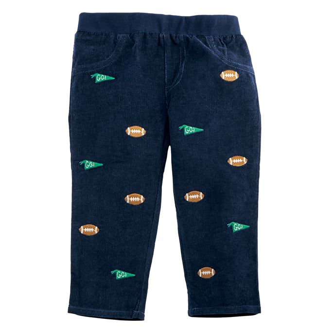 Navy Football Schiffly Corduroy Infant Pants- Select Size