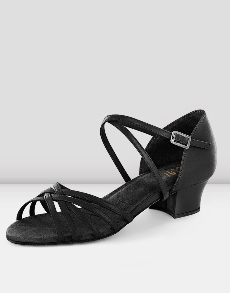 
            
                Load image into Gallery viewer, S0806L  Black Leather Ladies Annabella Latin Practice Shoe - Select Size
            
        