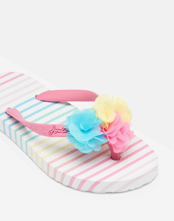 Multi Stripe Junior Girl’s Flip Flop - Select Size