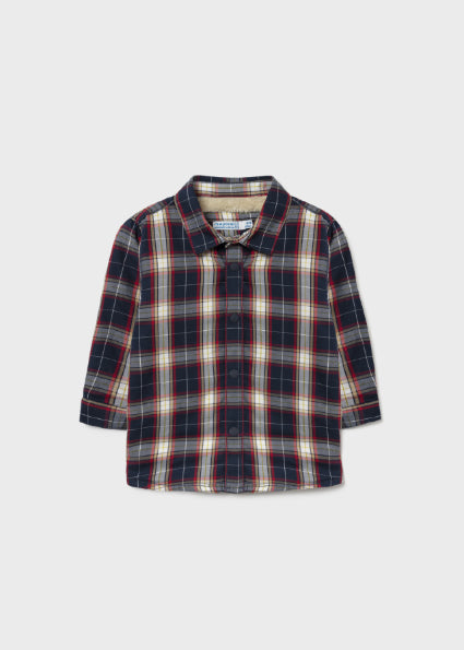 Blue Checked Baby Boys’ Overshirt - Select Size