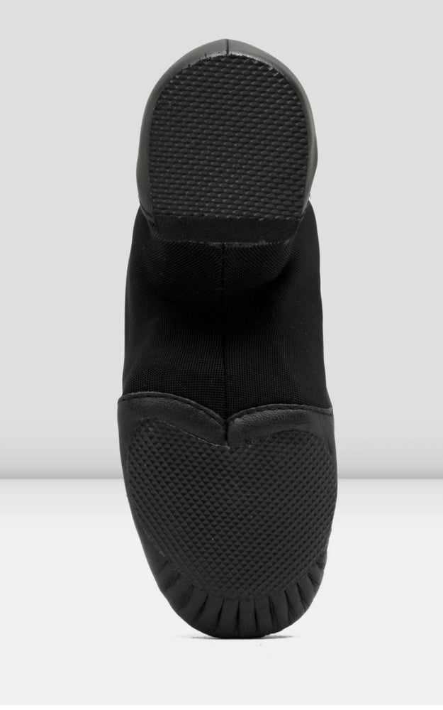 S0495G - Black - Girls Neo-Flex Slip On Leather Jazz Shoe - Select Size