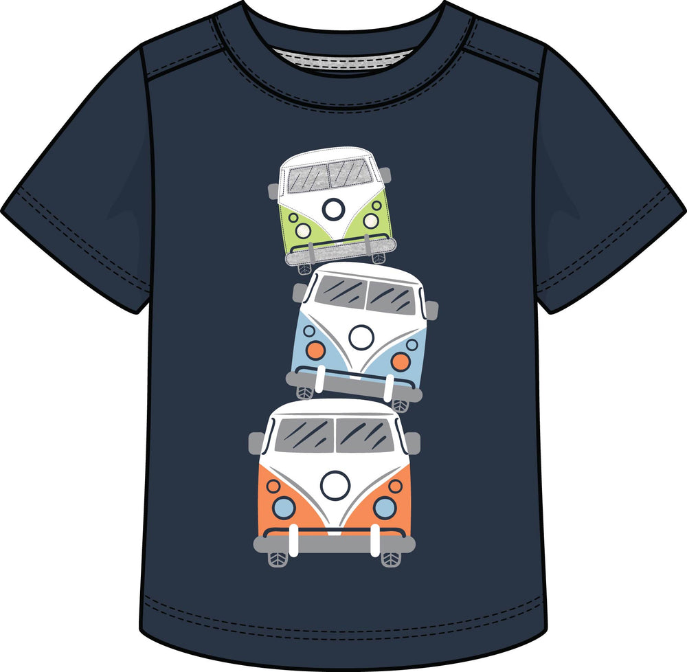 
            
                Load image into Gallery viewer, Navy Camper Van Print Tee - Select Size
            
        