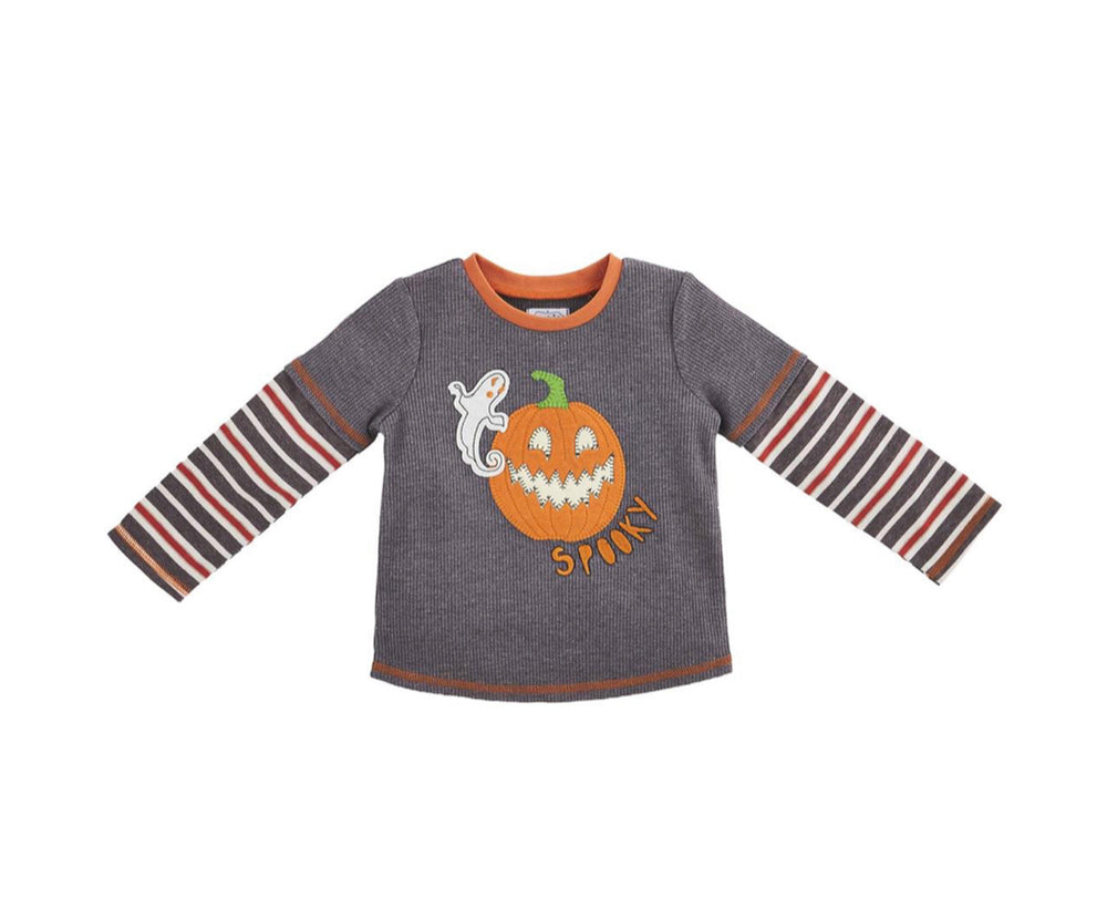 Pumpkin Halloween Long Sleeve Boys Tee- Select Size