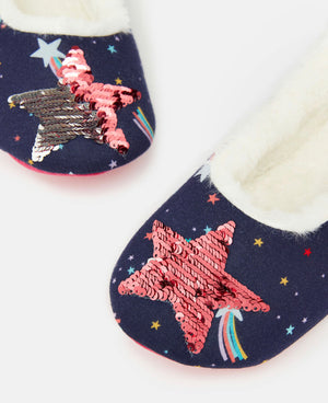Dreama Girl’s Slipper with Sequin Applique’ Star - Select Size